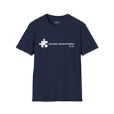 Autism Acceptance T-Shirt - Puzzle Piece & Bridge Design